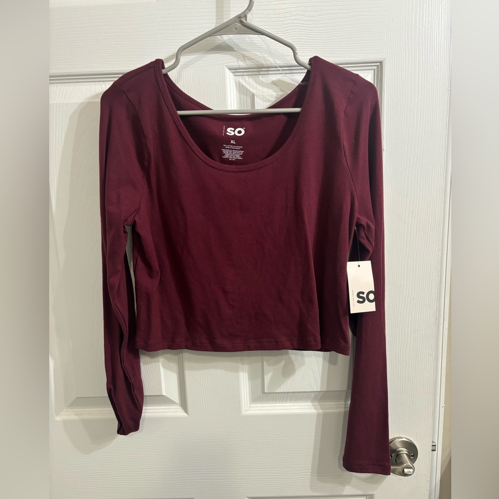SO Women's Burgundy Long Sleeve top